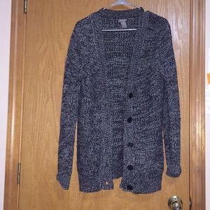 Charlotte Russe salt and pepper cardigan